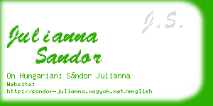 julianna sandor business card