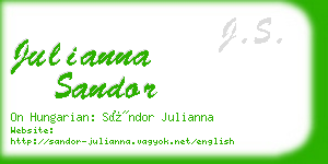 julianna sandor business card